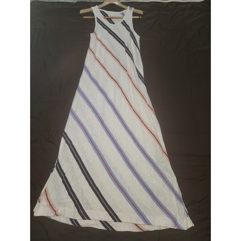 Lou & Grey for Loft maxi dress diagonal stripe Ann Taylor Loft Size XS Womens